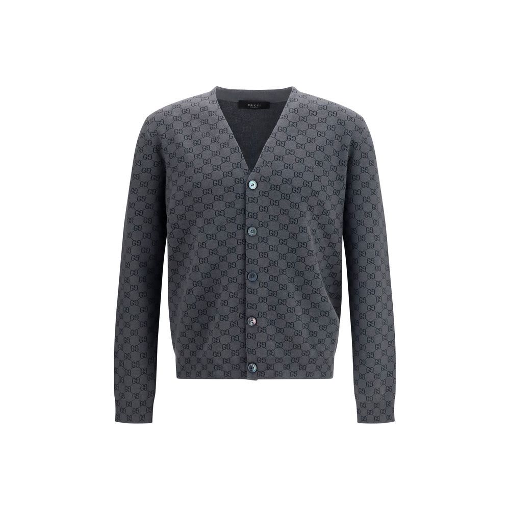 Gucci Grauer Woll Cardigan Ovis Aries