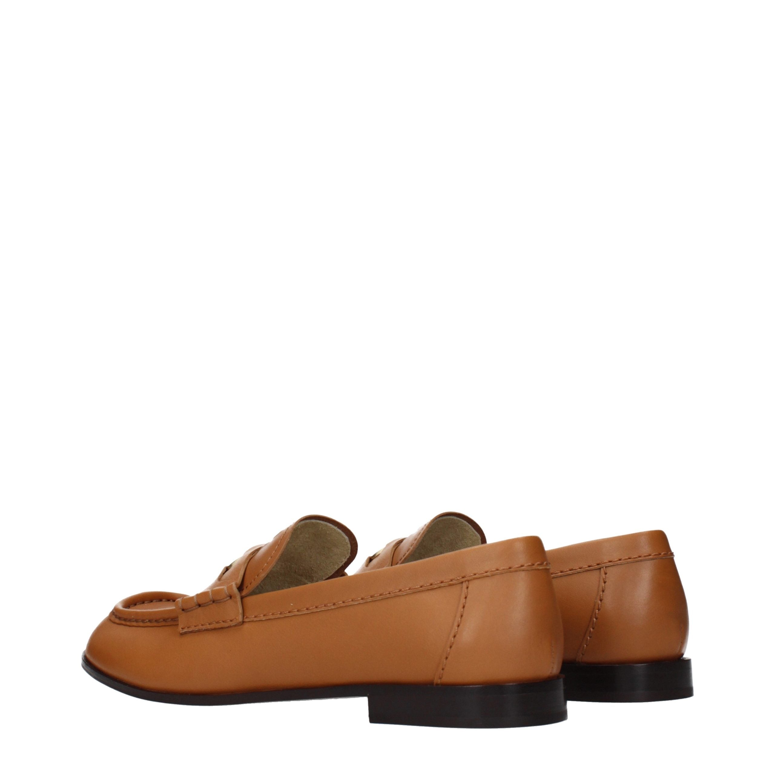 Miu Miu Braune Loafer aus Leder zum Hineinschlüpfen