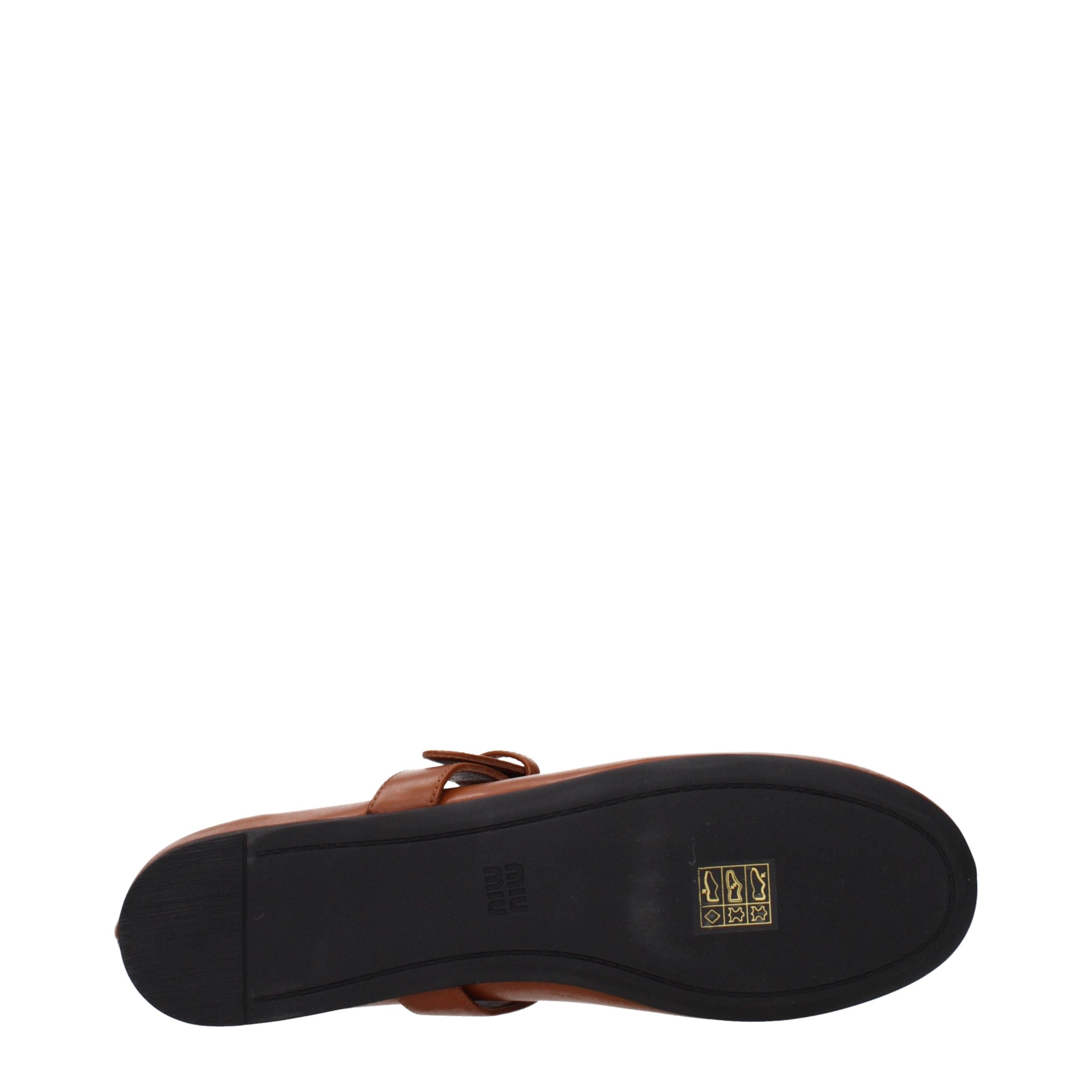 Miu Miu Ballerinas aus braunem Leder