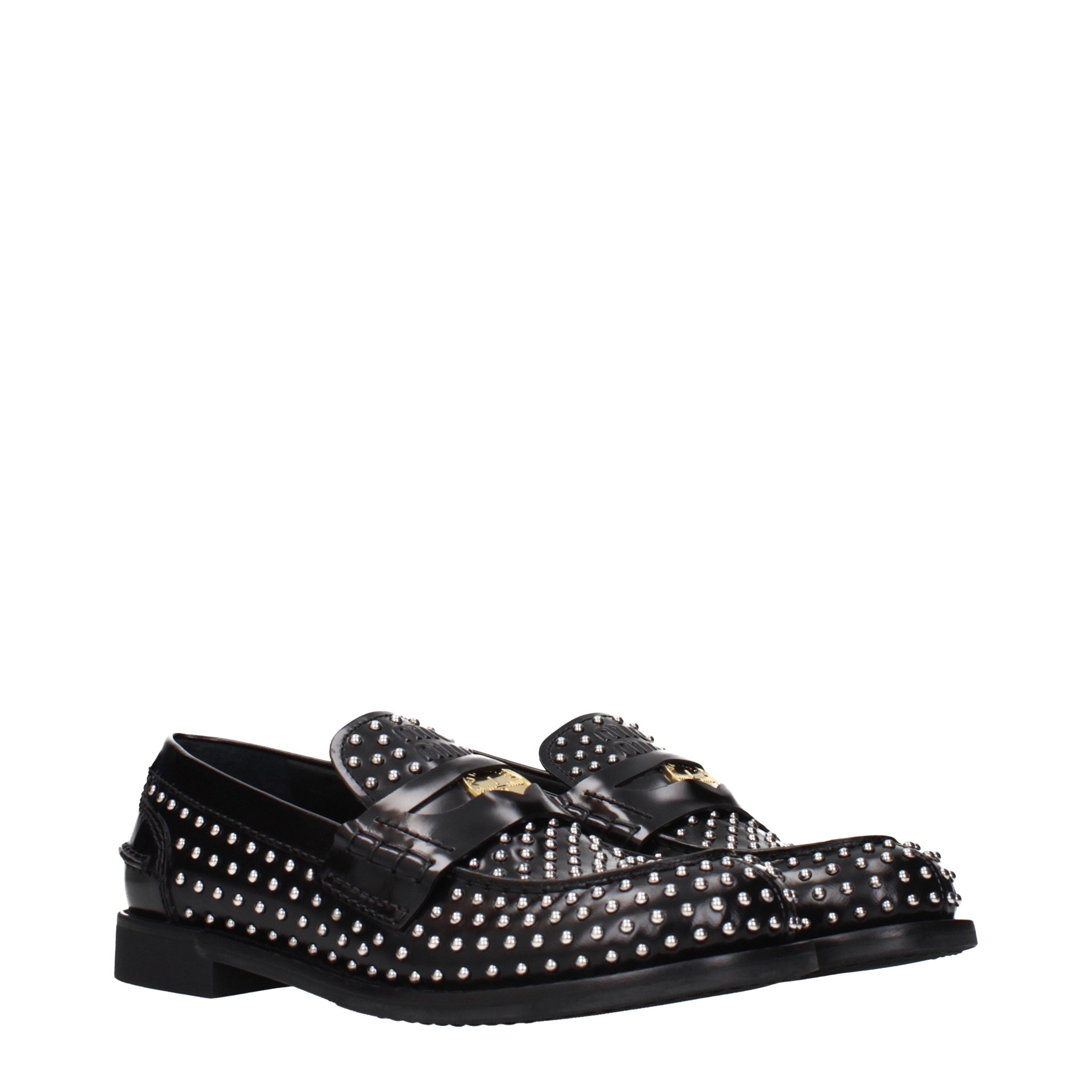 Miu Miu Schwarze Leder Loafer zum Hineinschlüpfen
