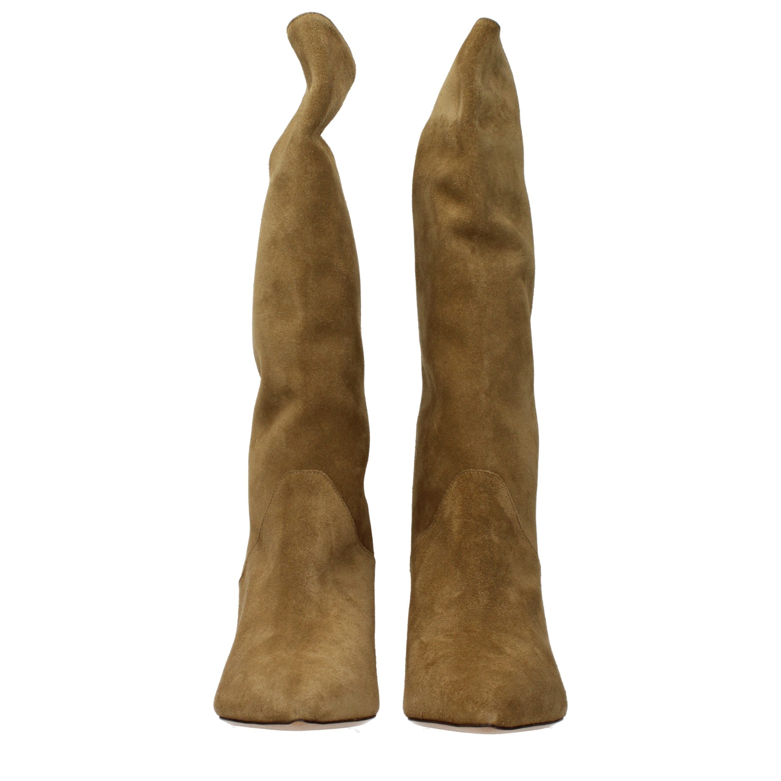 Isabel Marant Braune Leder-Stiefel mit hohem Absatz