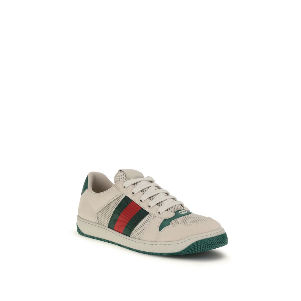 Gucci Beige Fabric Low Top Sneakers