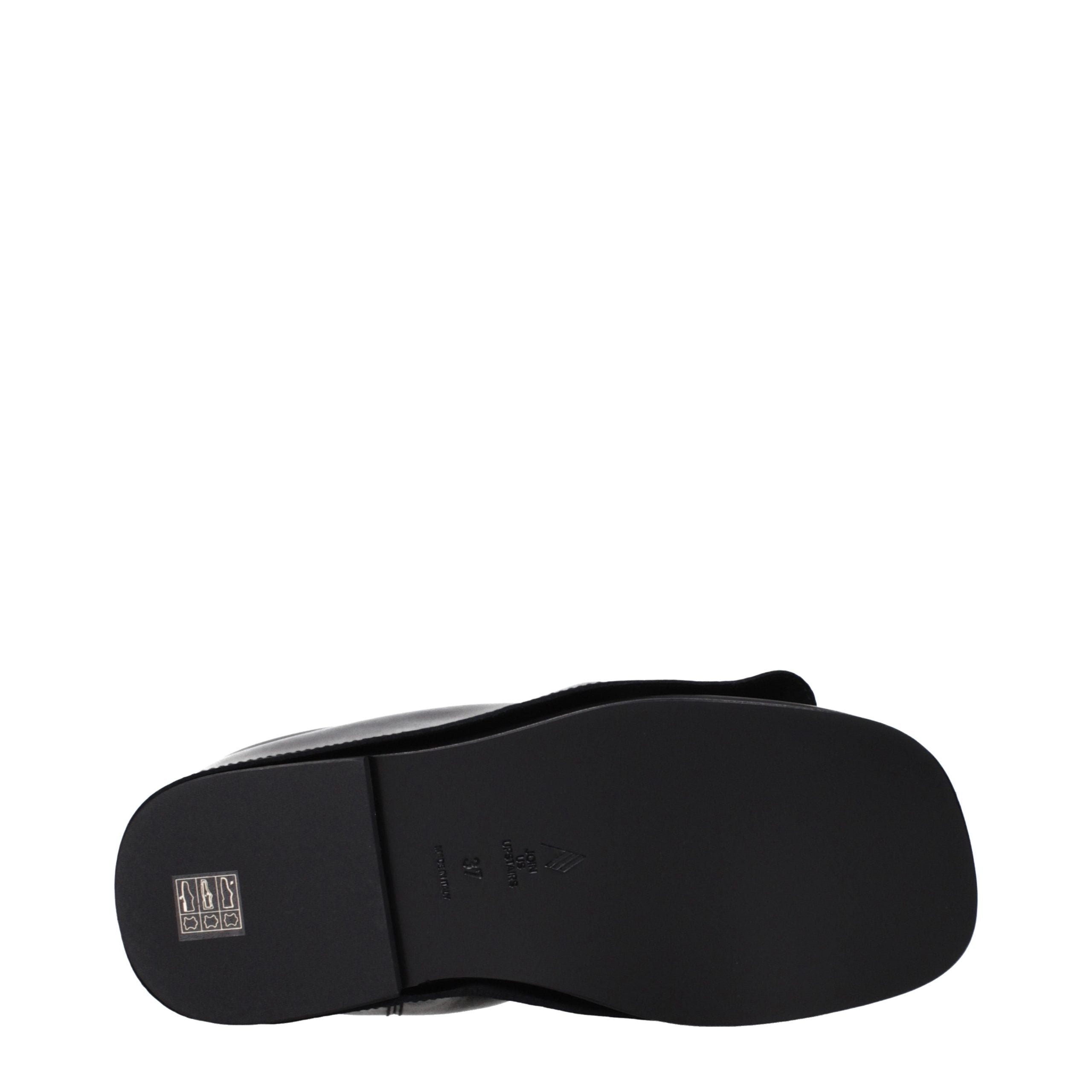 The Attico Schwarze Leder-Slipper