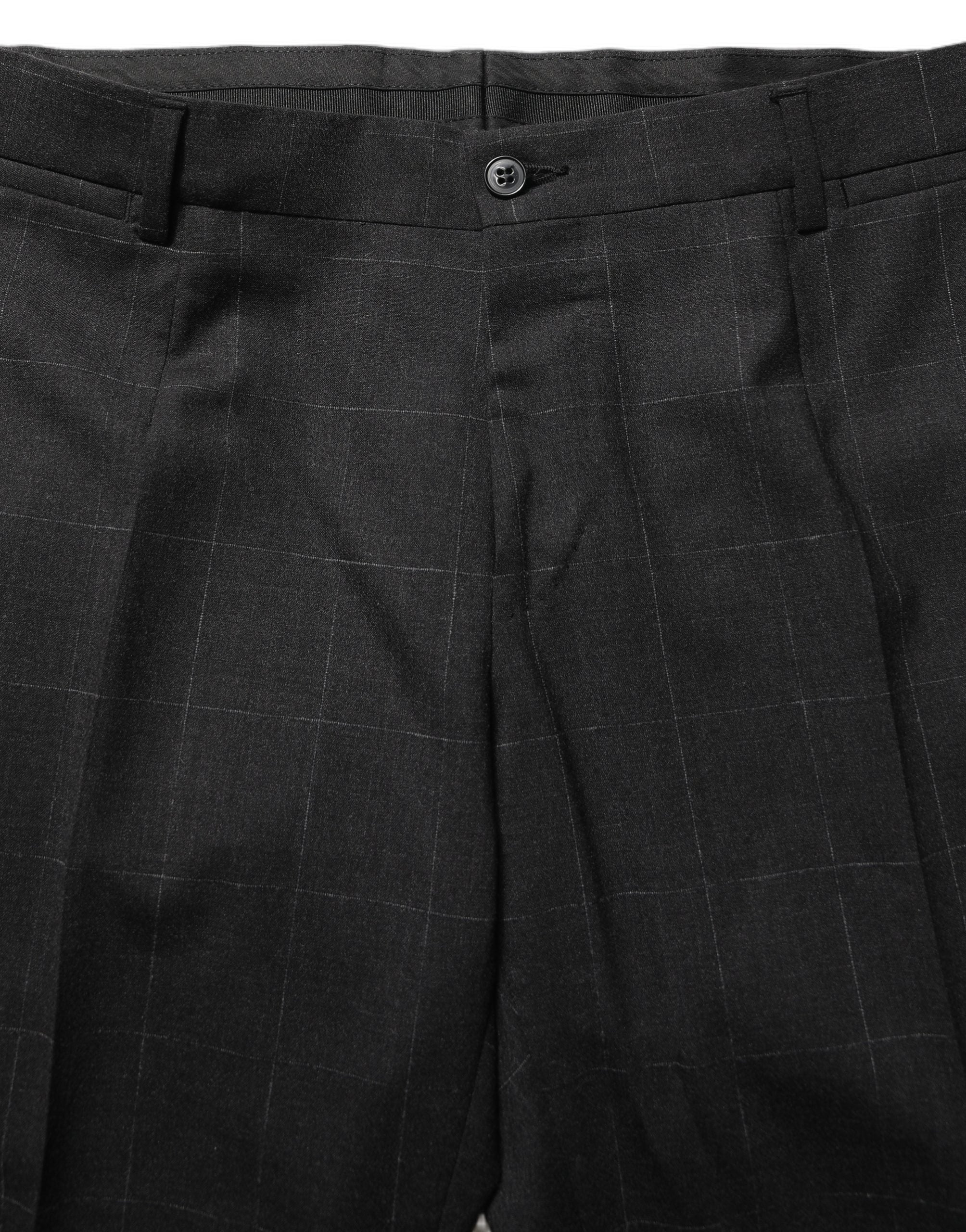 Dolce & Gabbana Schwarzer Woll-Anzug im Slim Fit für Herren, 2-teilig