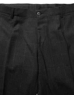 Dolce & Gabbana Schwarzer Woll-Anzug im Slim Fit für Herren, 2-teilig