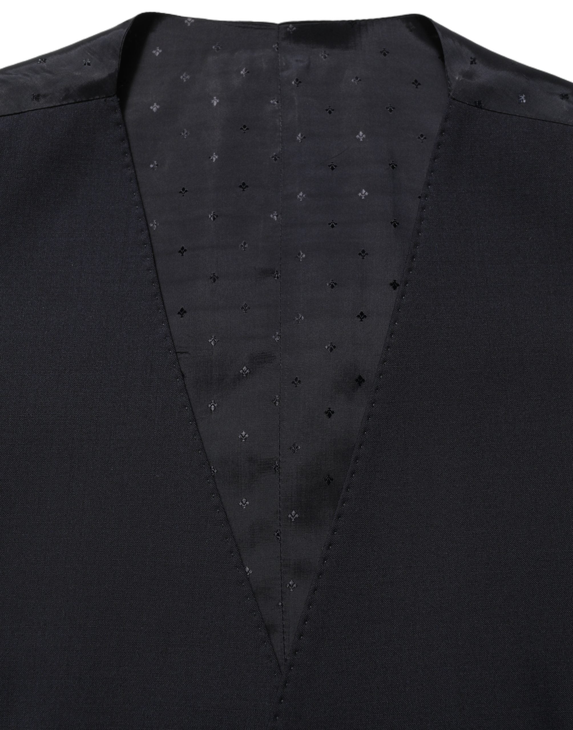 Dolce & Gabbana Schwarzer Woll-Anzug im Slim Fit-Stil, 3-teilig für Herren