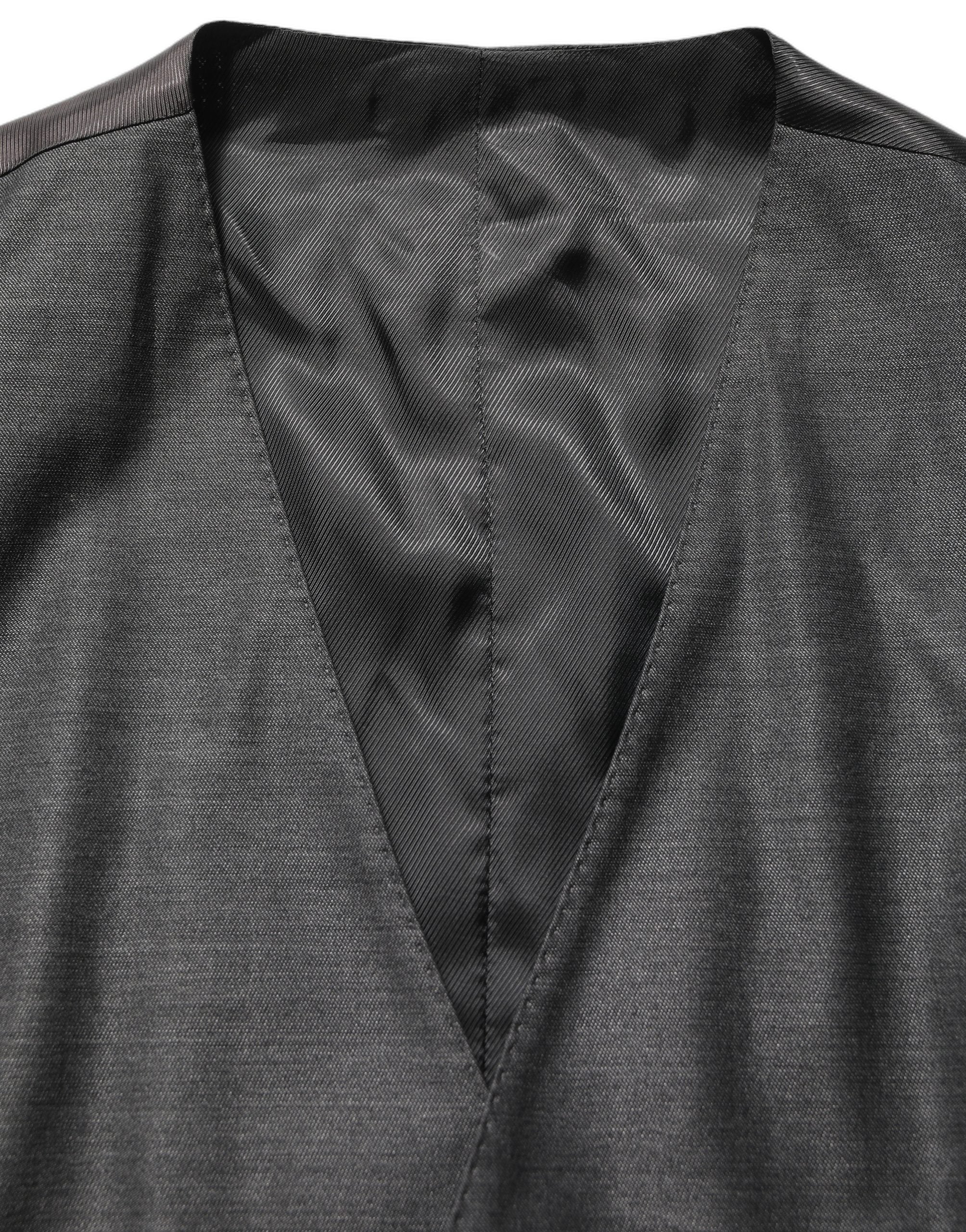 Dolce & Gabbana Grauer MARTINI Slim Fit Anzug im 3-Teiler-Look