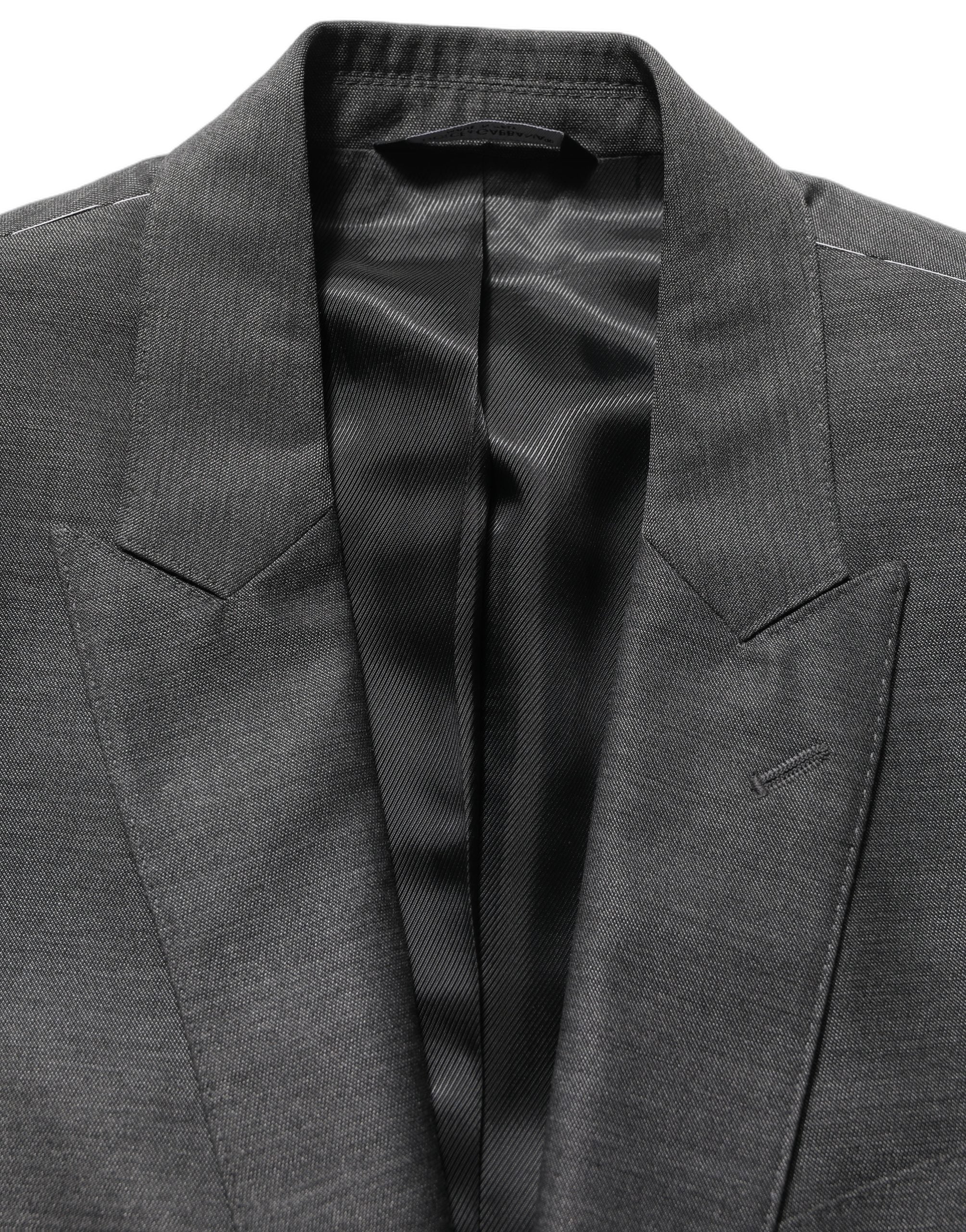 Dolce & Gabbana Grauer MARTINI Slim Fit Anzug im 3-Teiler-Look