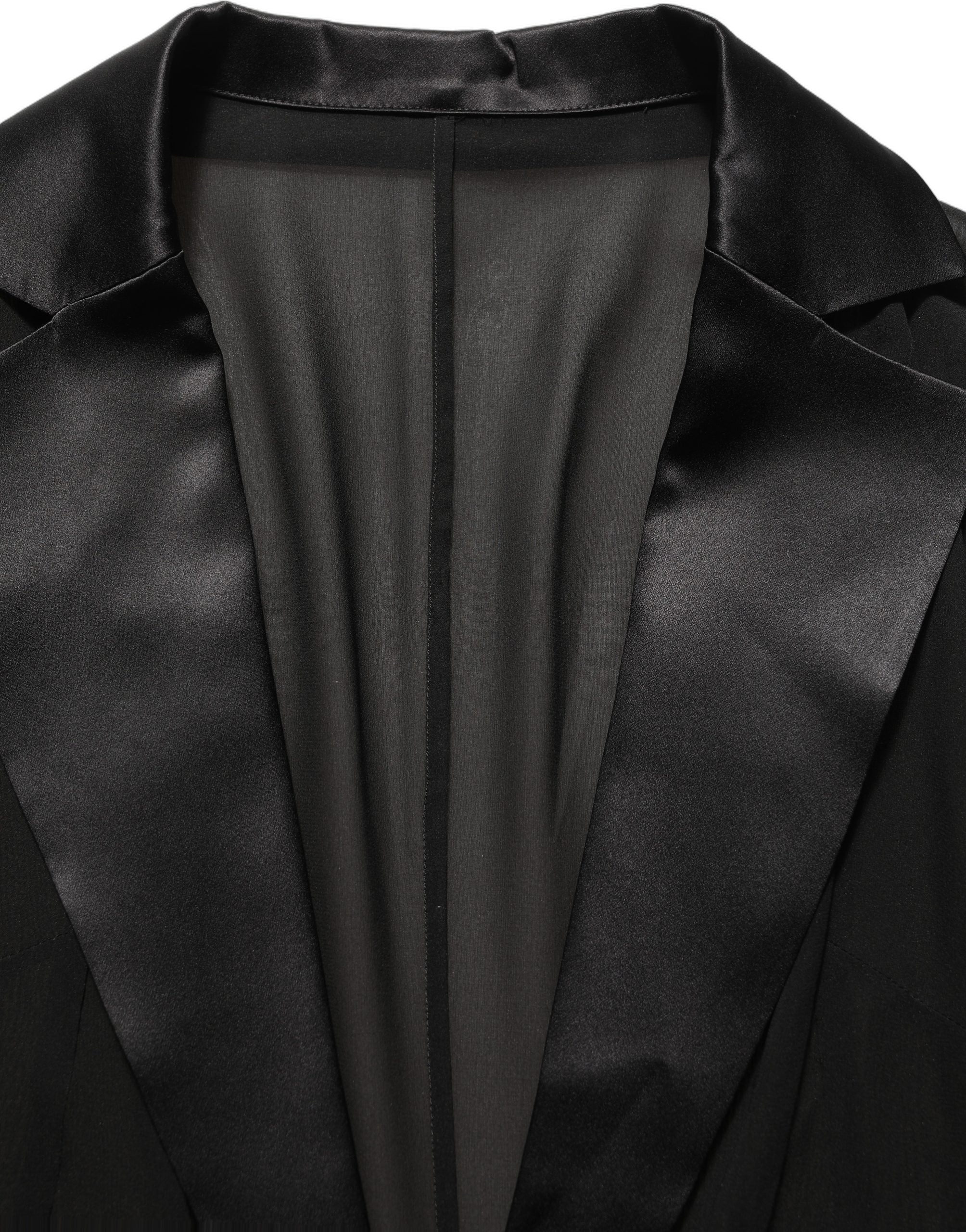 Dolce & Gabbana Langes schwarzes Maxikleid aus transparenter Seidenchiffon