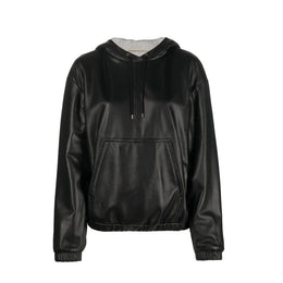Saint Laurent Schwarze Leder-Tanktops