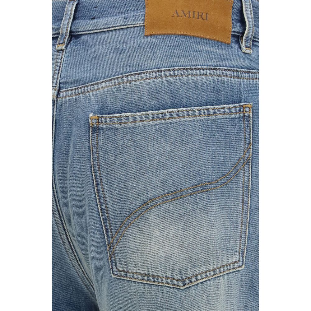 Amiri Blaue Baumwoll-Jeans mit ausgestelltem Bein