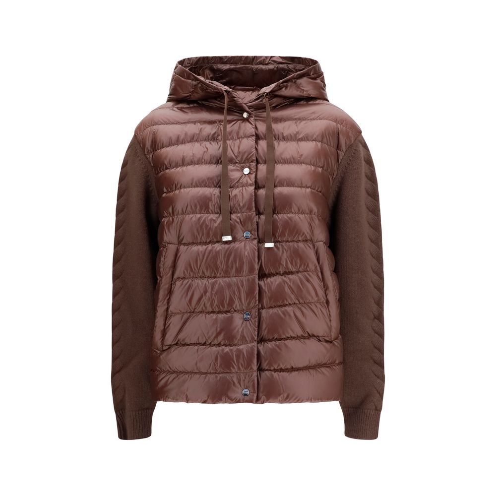 Herno Braune Polyester-Jacke in voller Länge