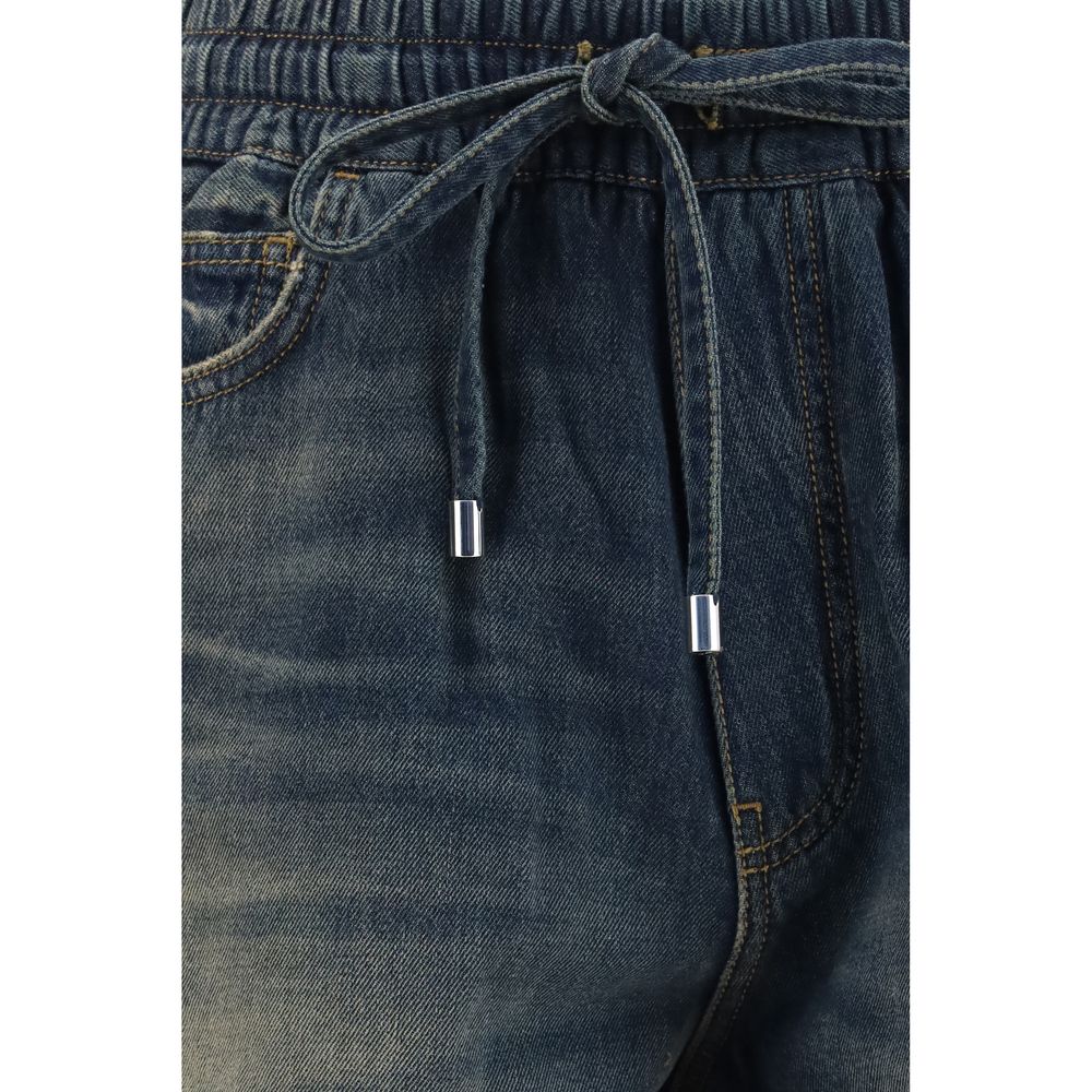 Amiri Blaue Baumwoll-Bermudashorts