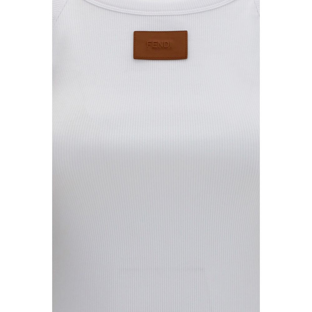 Fendi Weiße Baumwoll-Tanktops