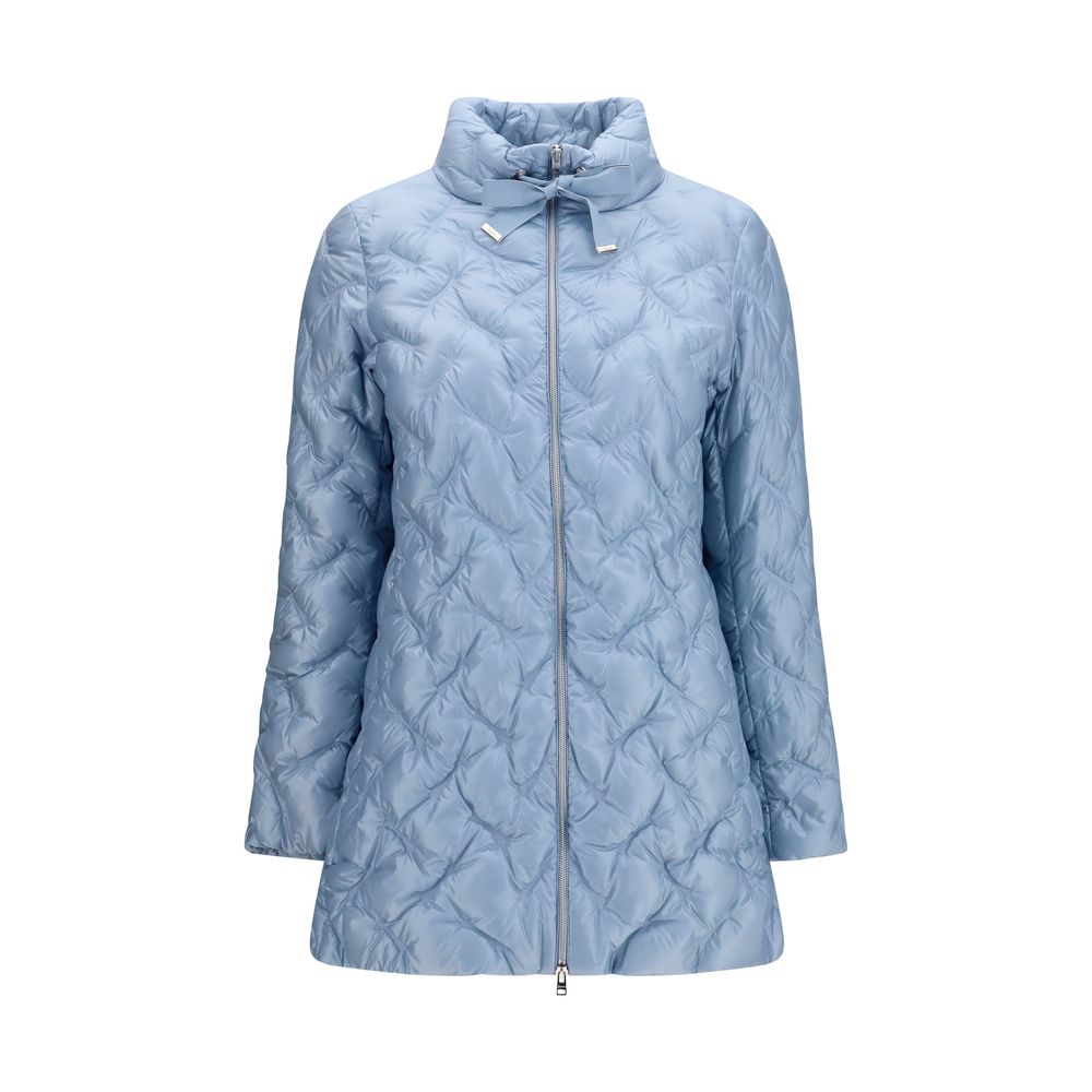 Herno Blaue Polyester-Jacke in voller Länge