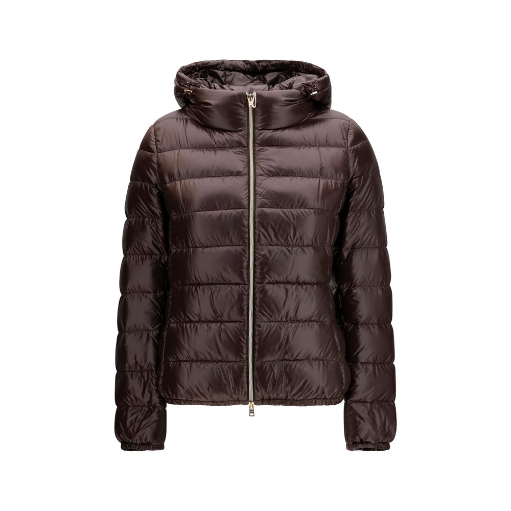 Herno Braune Polyamid-Jacke in voller Länge