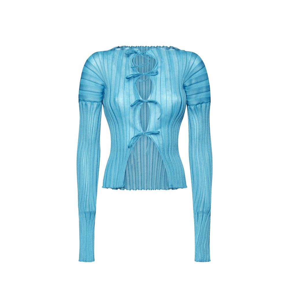 A. ROEGE HOVE Blauer Baumwollcardigan