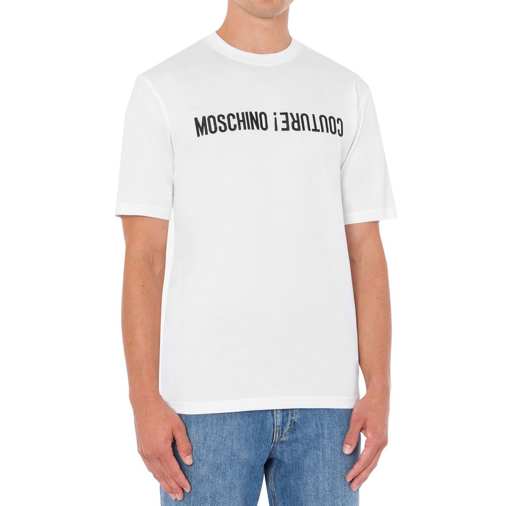 Moschino Weißes Baumwoll-T-Shirt