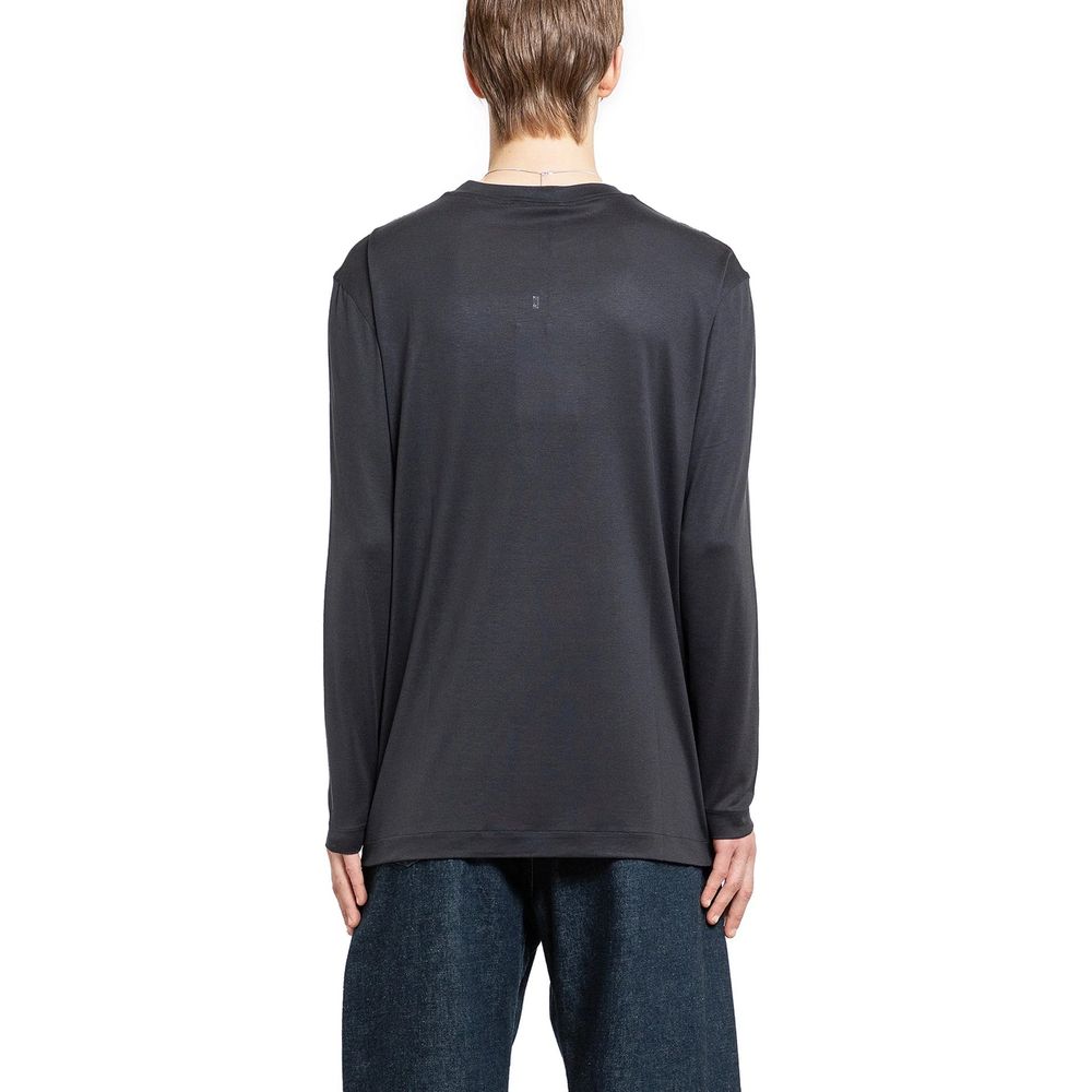 Lemaire Schwarzes Seiden-T-Shirt