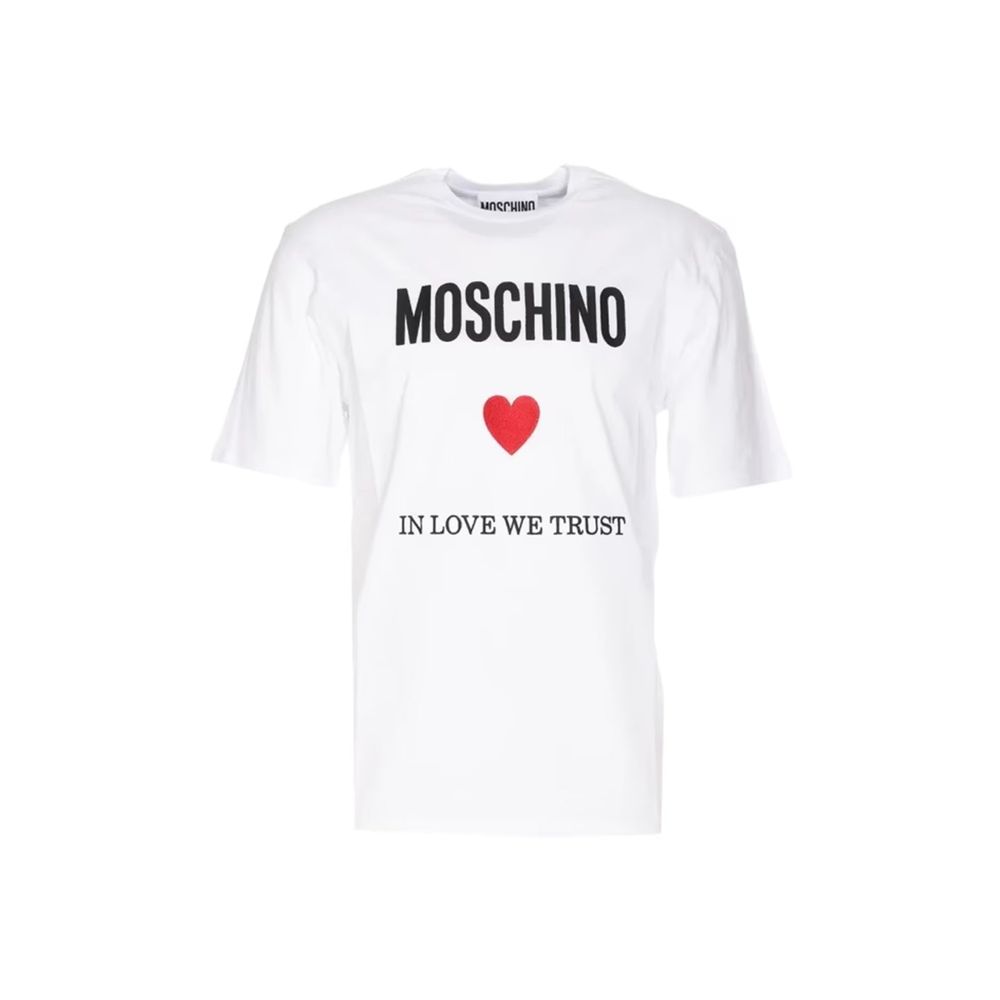 Moschino Couture Weißes Baumwoll-T-Shirt