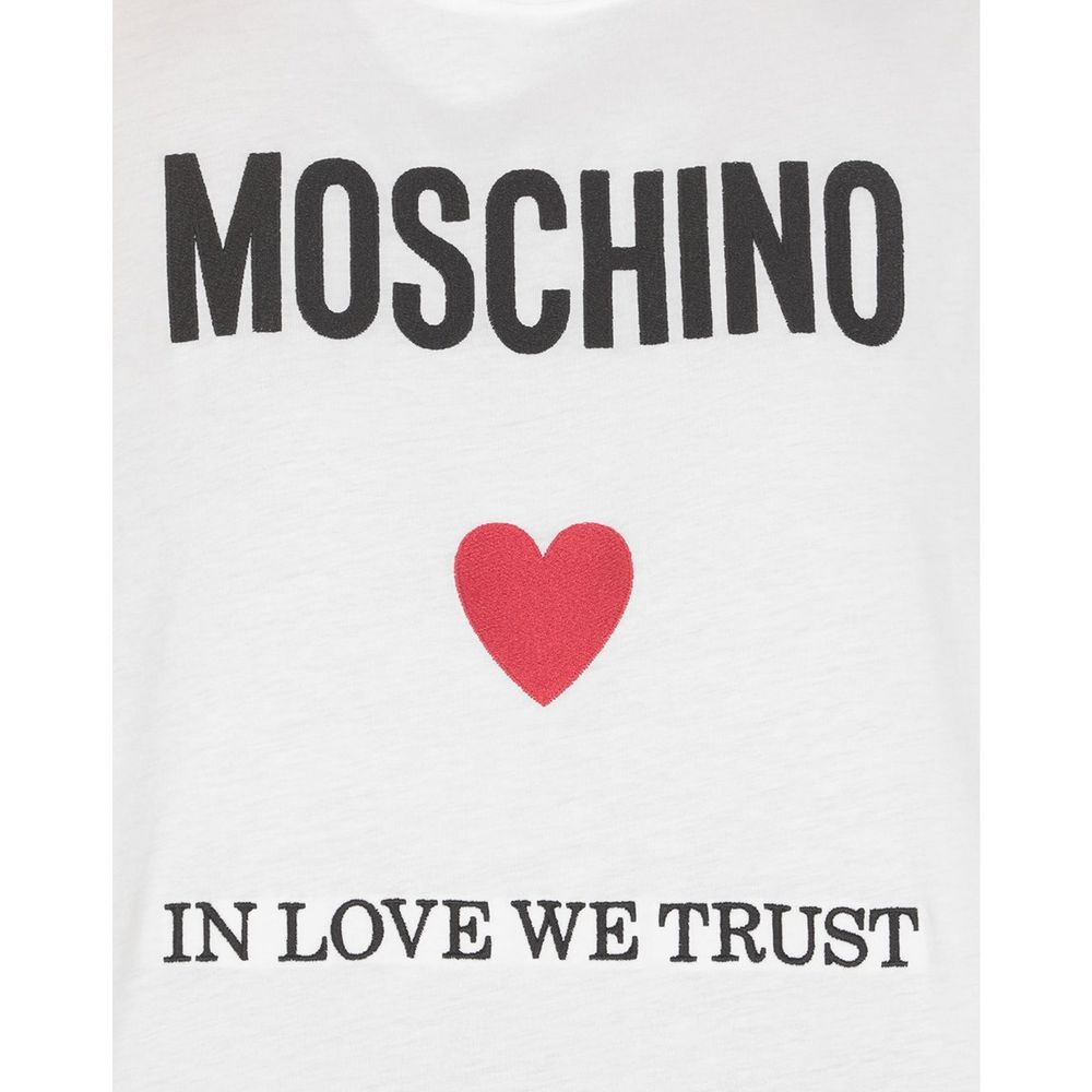 Moschino Couture Weißes Baumwoll-T-Shirt