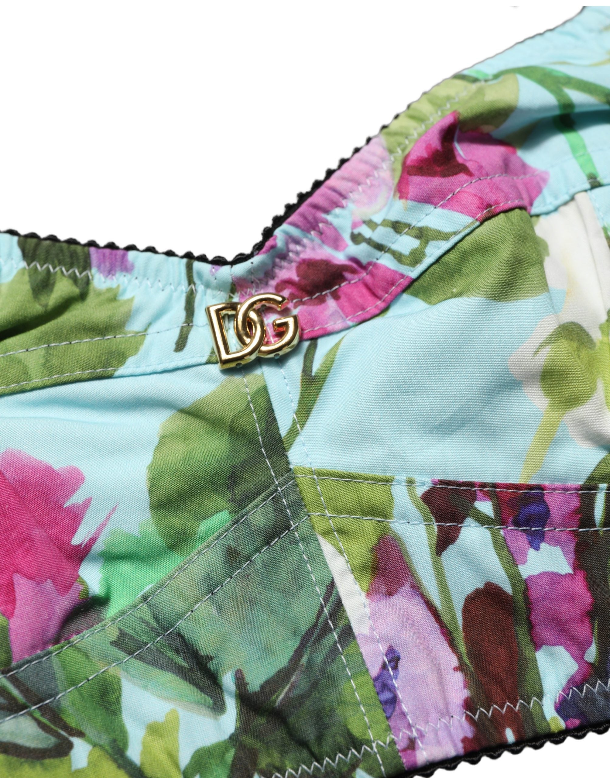 Dolce & Gabbana Bustier-Top mit Blumenprint in Multicolor