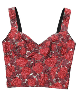 Dolce & Gabbana Bustier-Top mit Blumenprint in Multicolor