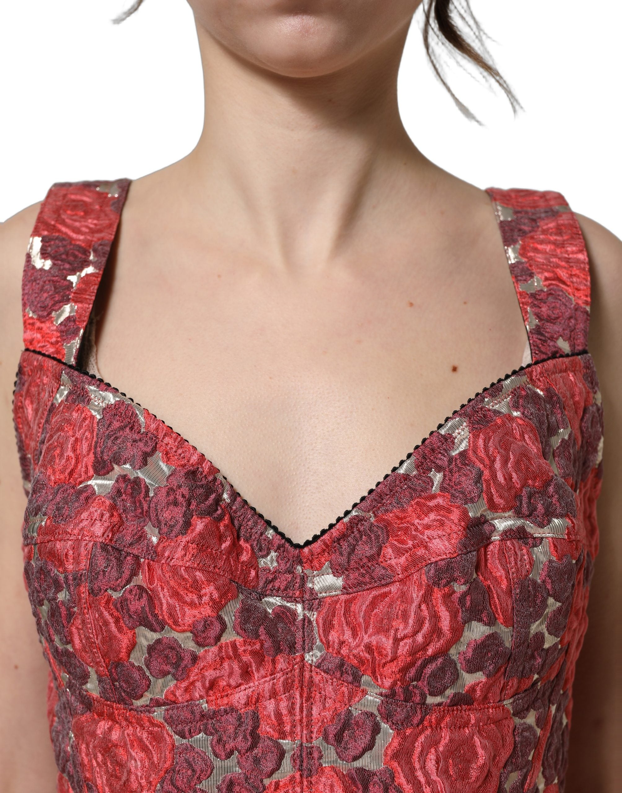 Dolce & Gabbana Bustier-Top mit Blumenprint in Multicolor