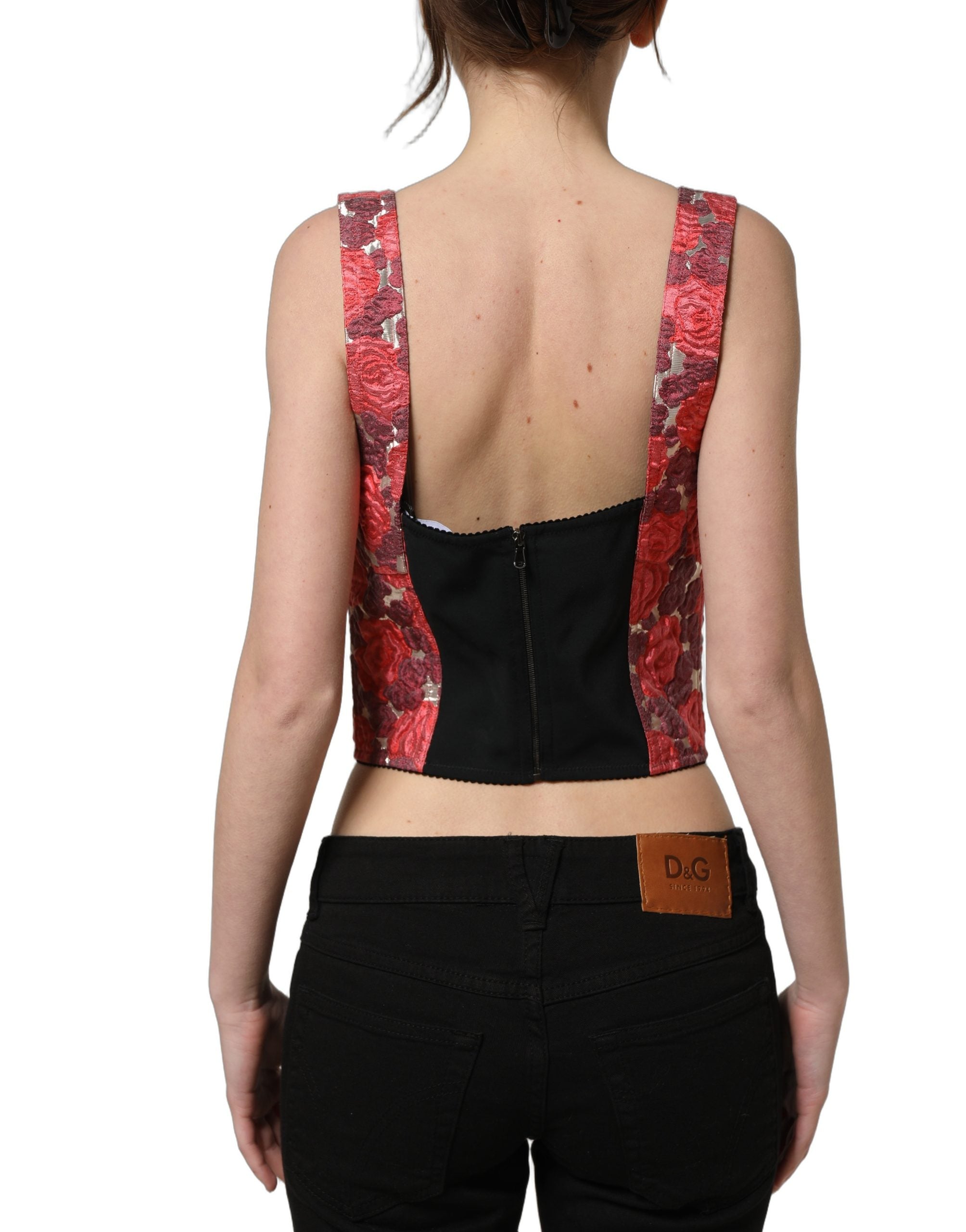 Dolce & Gabbana Bustier-Top mit Blumenprint in Multicolor