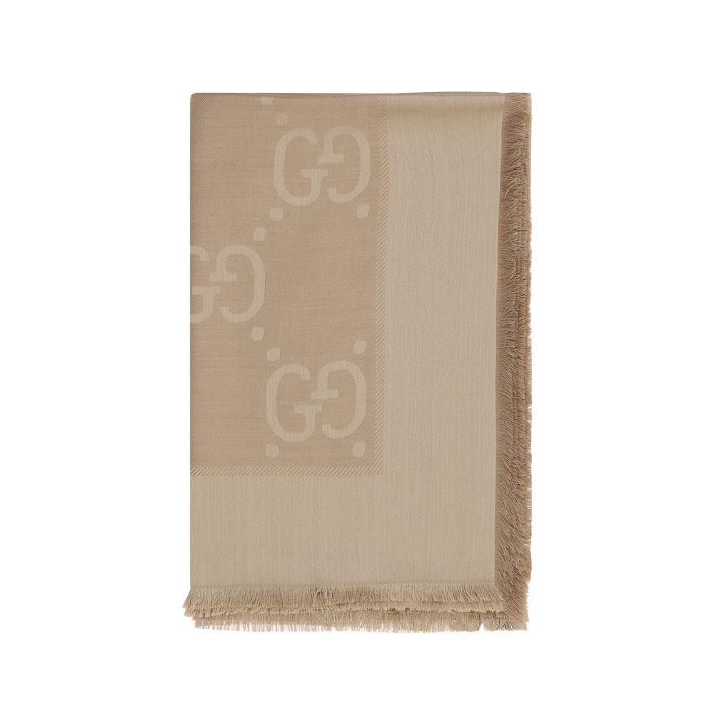 Gucci Brauner Wollschal Aries Foulard