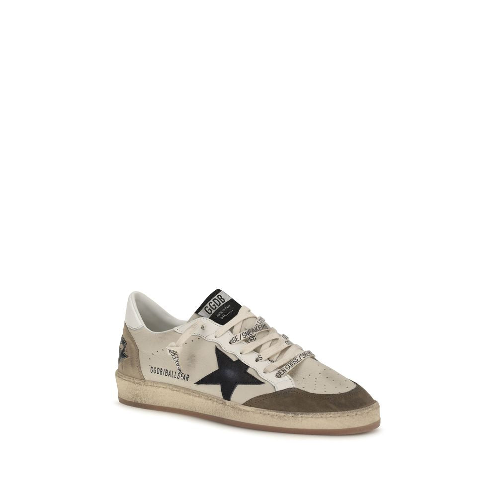 Golden Goose Weiße Low-Top-Sneaker aus Kalbsleder Bos Taurus