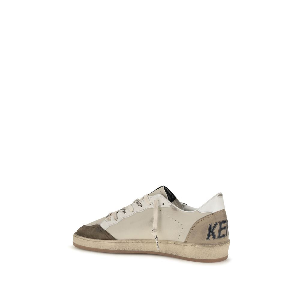 Golden Goose Weiße Low-Top-Sneaker aus Kalbsleder Bos Taurus