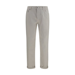 Brunello Cucinelli Weiße Baumwoll-Jeans Denim