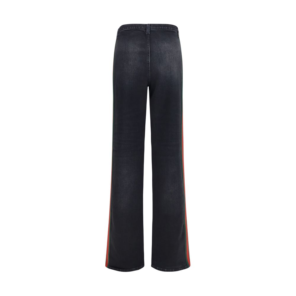 Gucci Schwarze Baumwoll-Jeans mit geradem Bein