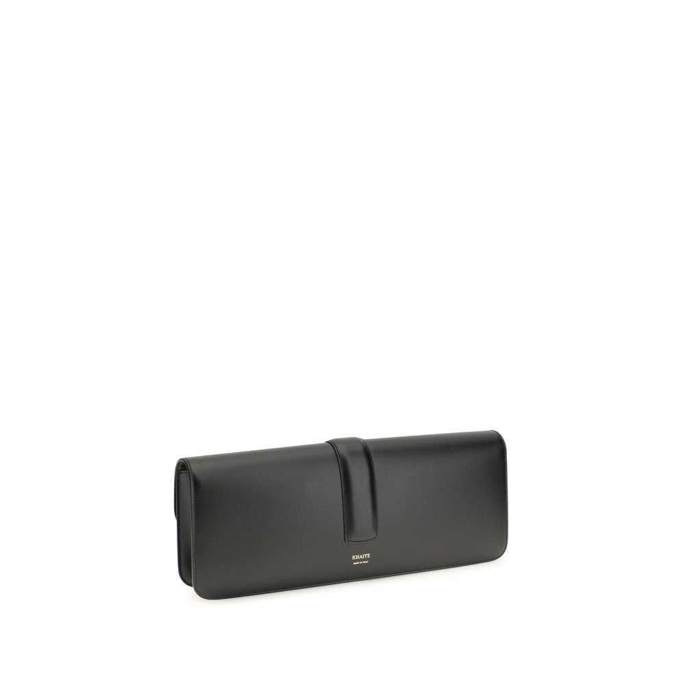 Khaite Schwarze Bos Taurus Kalbsleder Clutch