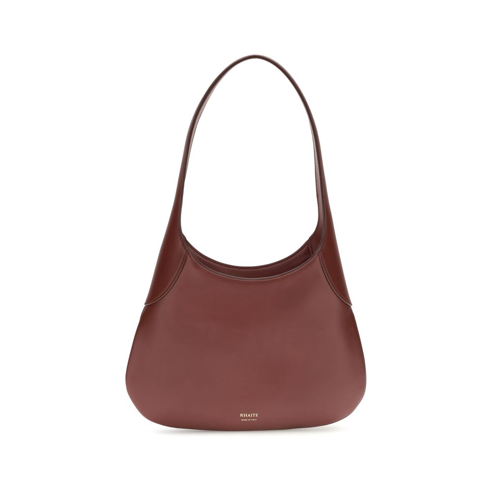 Khaite Burgundy Calf Leather Bos Taurus Handbag