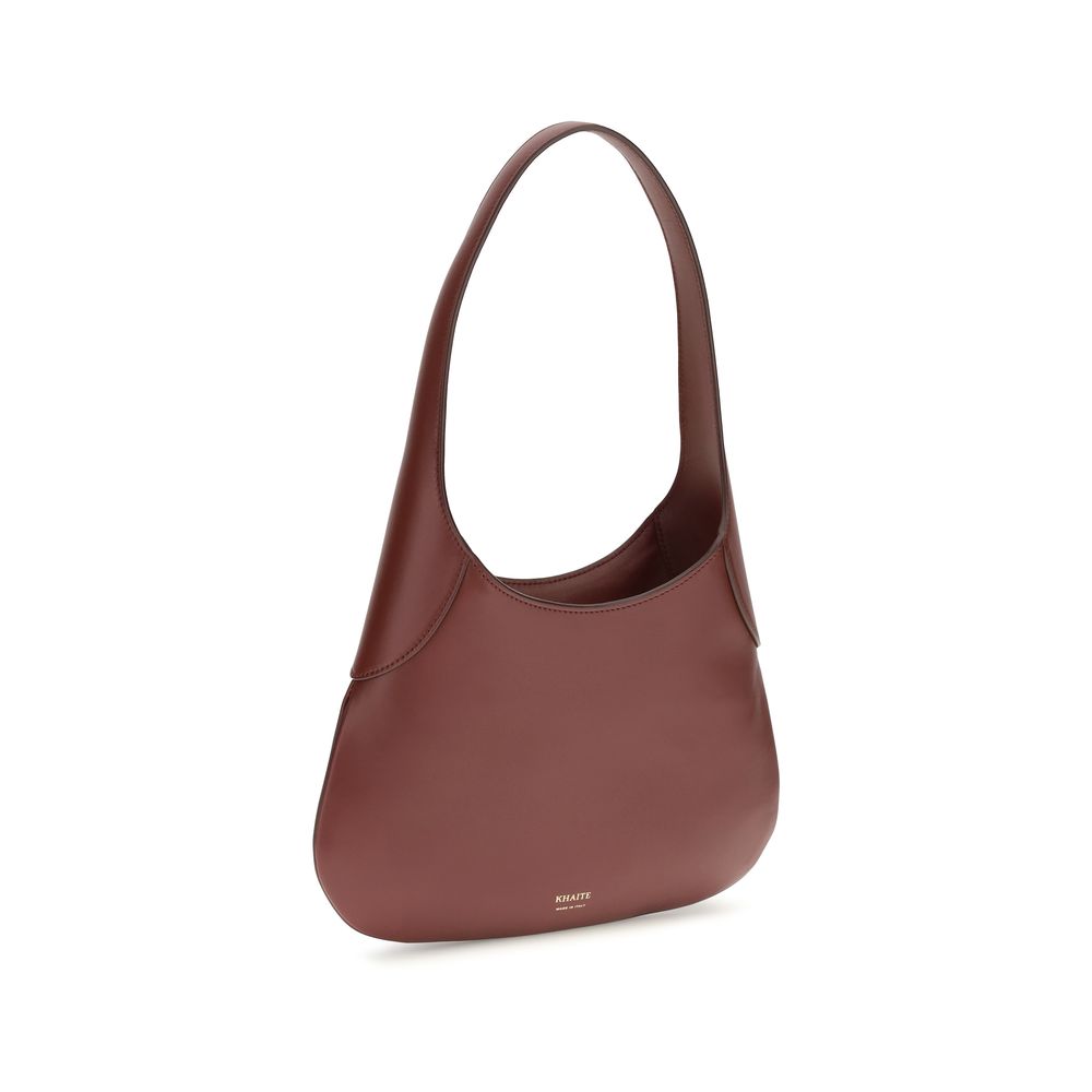 Khaite Burgundy Calf Leather Bos Taurus Handbag