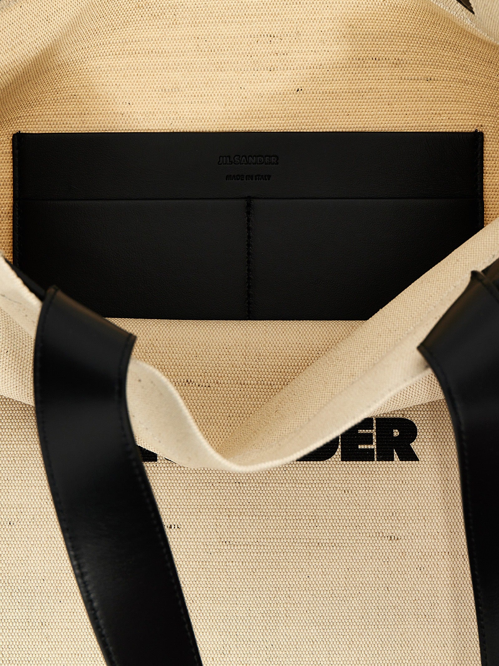 Jil Sander Zweifarbige Baumwolltasche