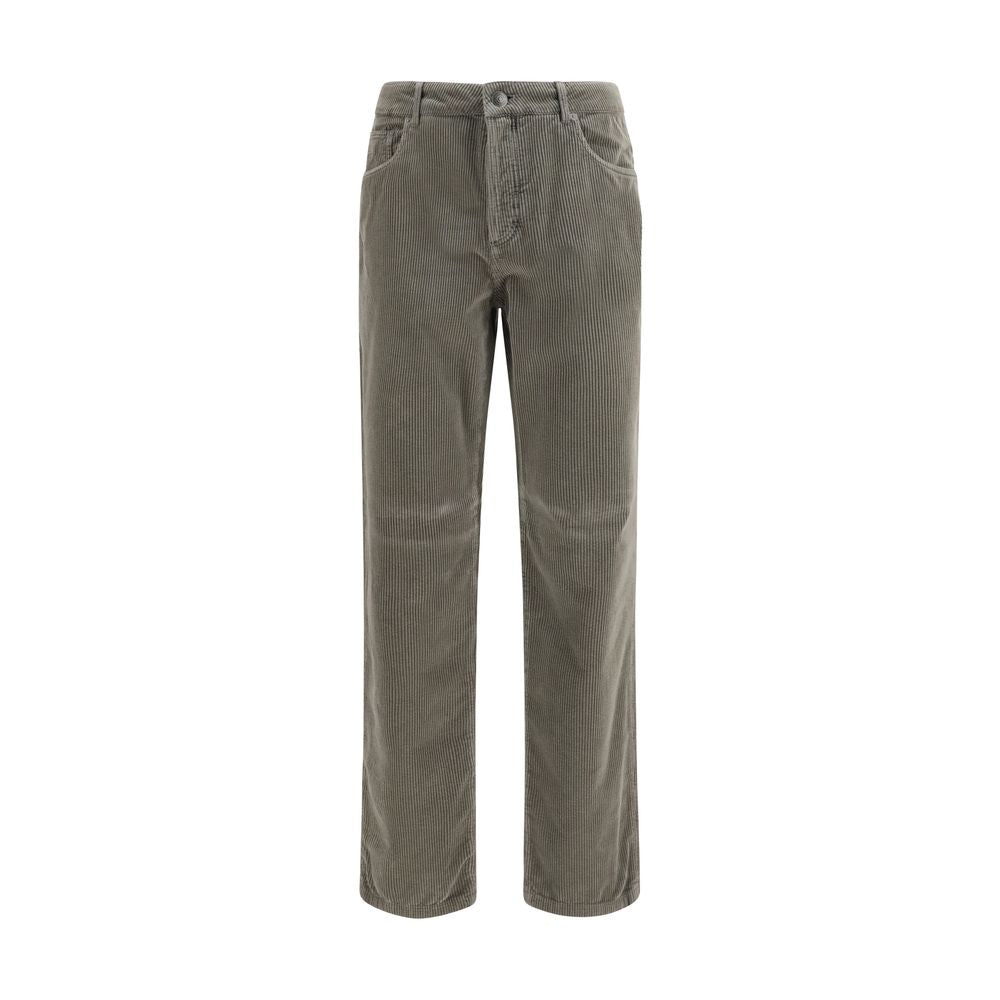 Brunello Cucinelli Zweifarbige Baumwoll-Freizeithose