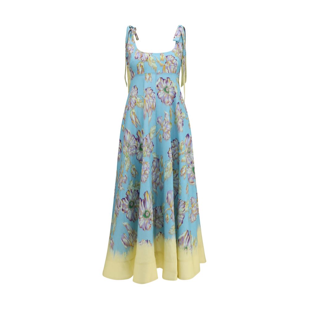Alemais Mehrfarbiges Leinen-Freizeitkleid