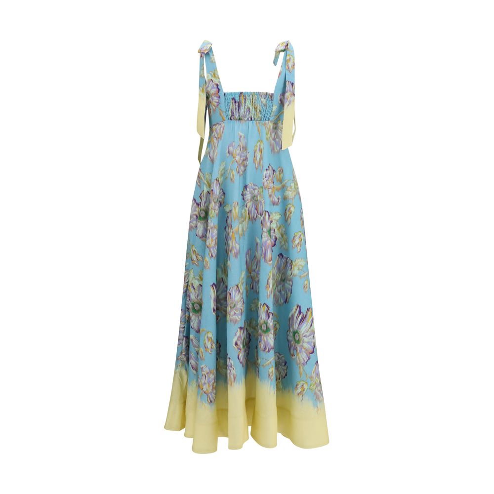 Alemais Mehrfarbiges Leinen-Freizeitkleid