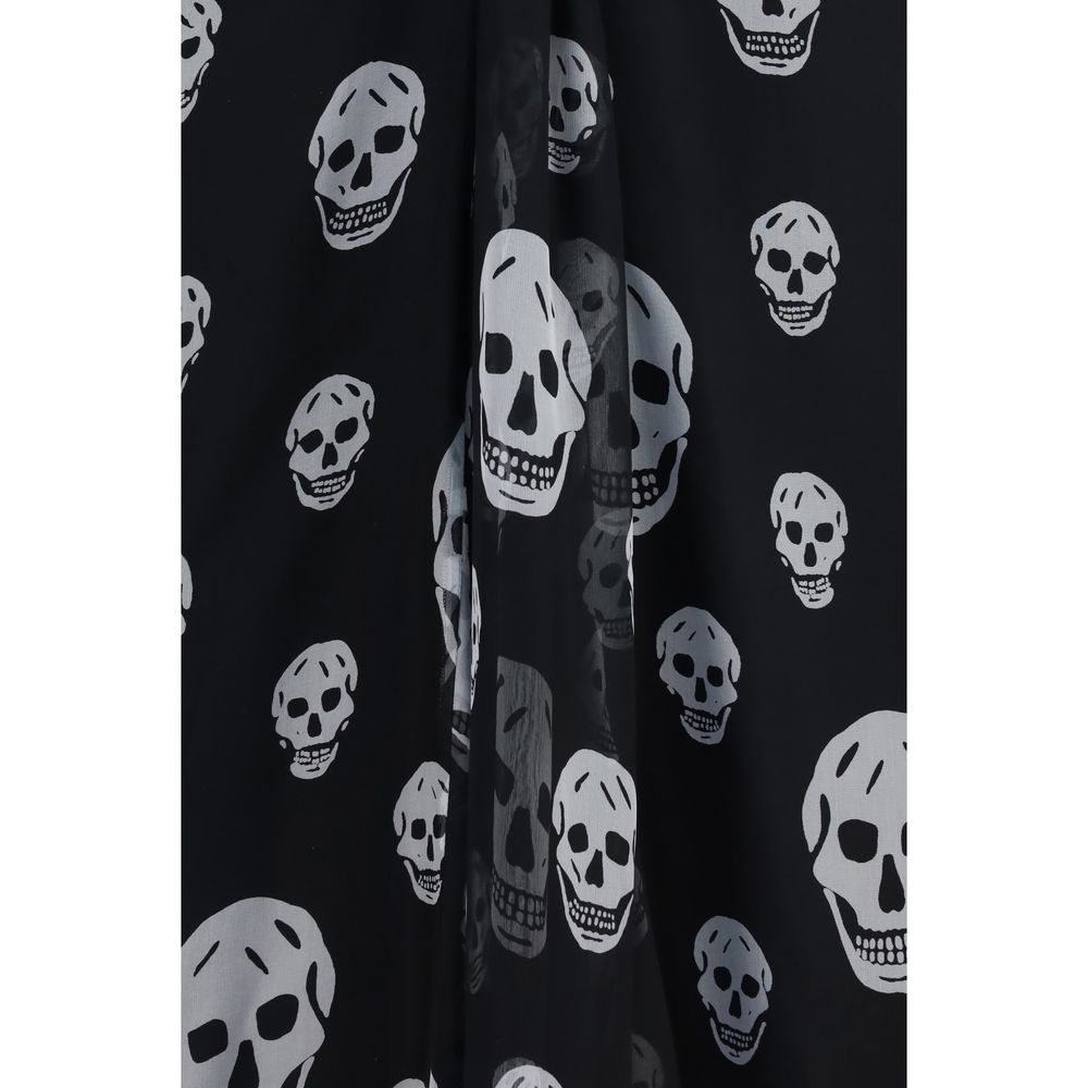 Alexander McQueen Schwarzer Seiden-Maxirock