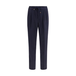 Brunello Cucinelli Blaue Hose aus Wolle Oves Aries