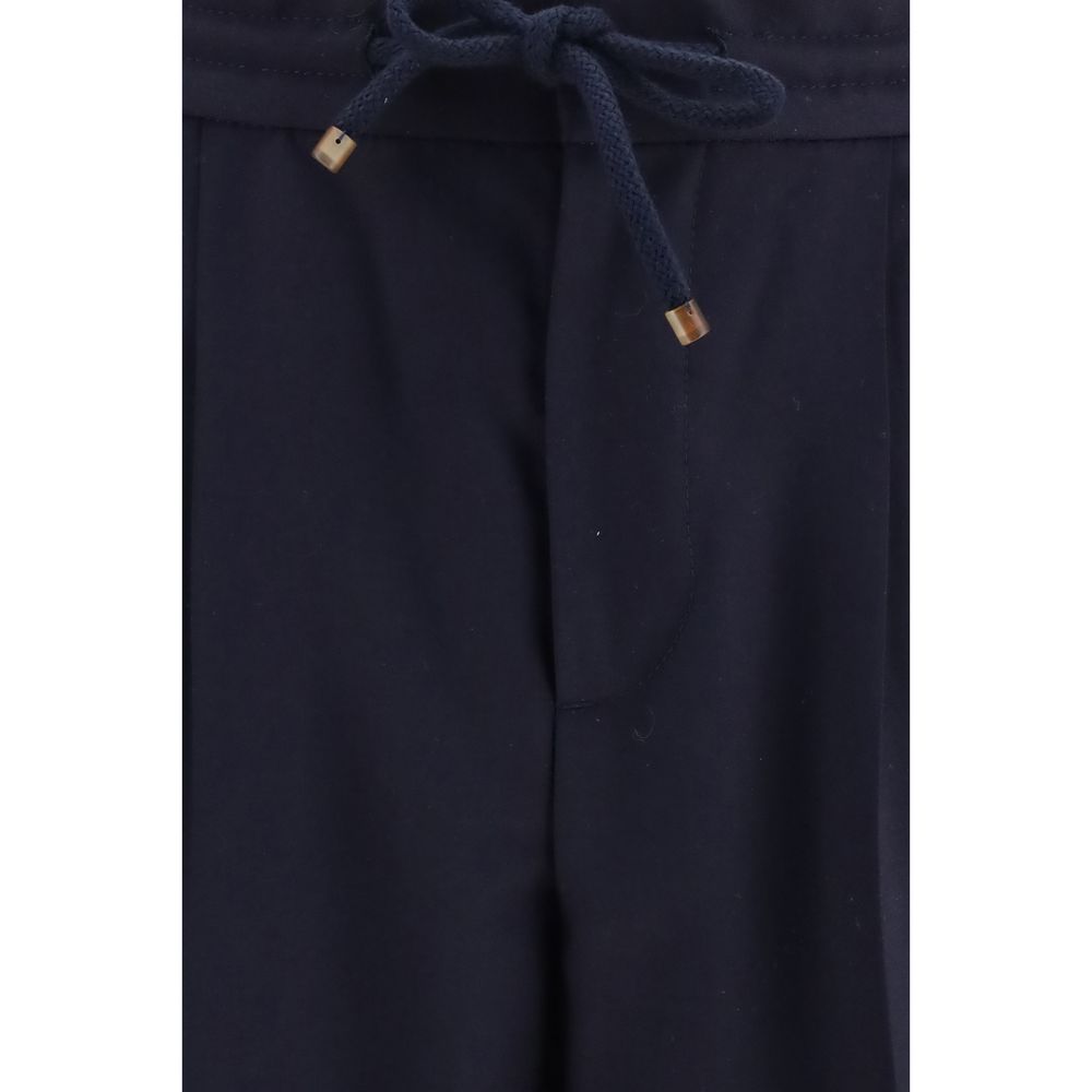 Brunello Cucinelli Blaue Hose aus Wolle Oves Aries