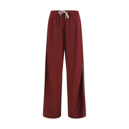 Brunello Cucinelli Bordeaux Baumwoll-Athletikhose