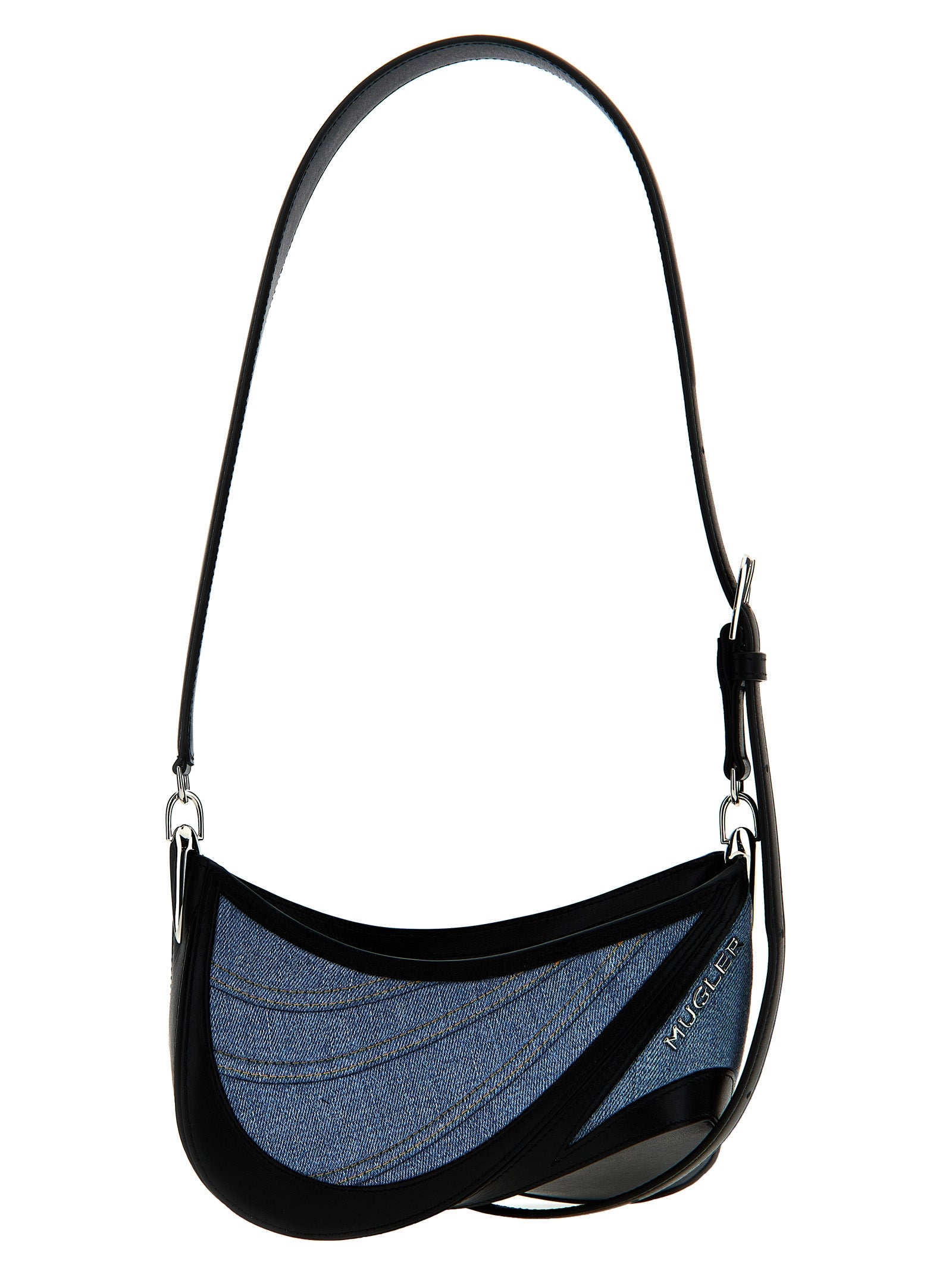 Mugler Schultertasche aus mehrfarbigem Kalbsleder