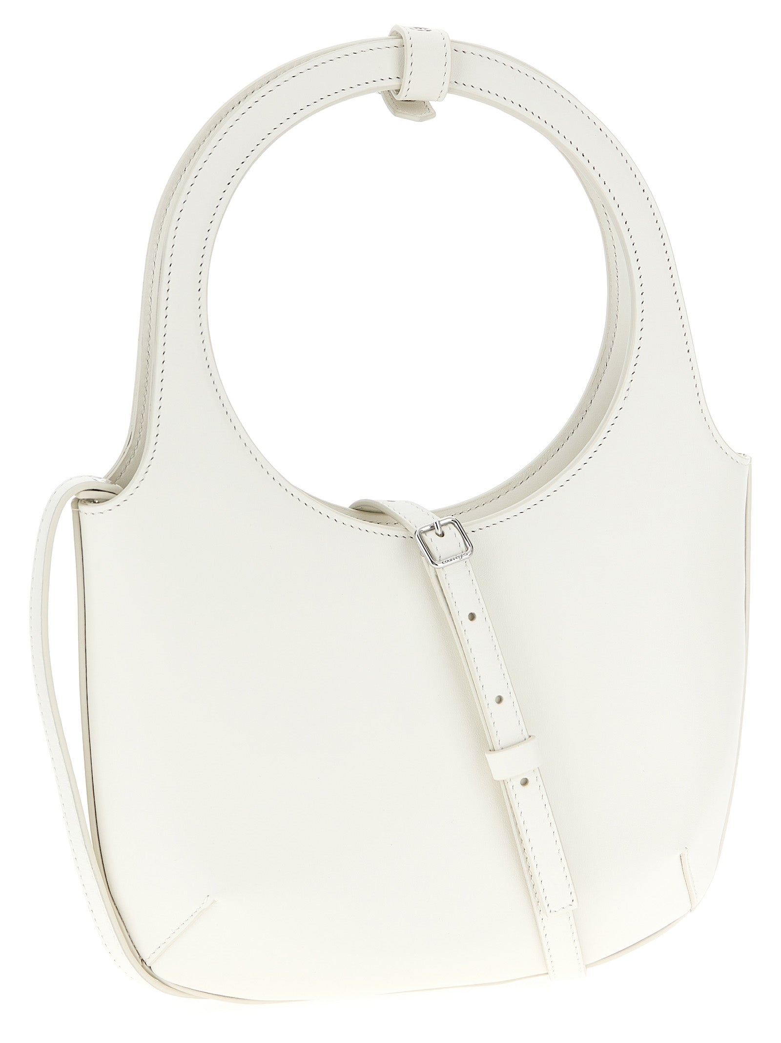 Courrèges Weiße Kalbsleder-Handtasche