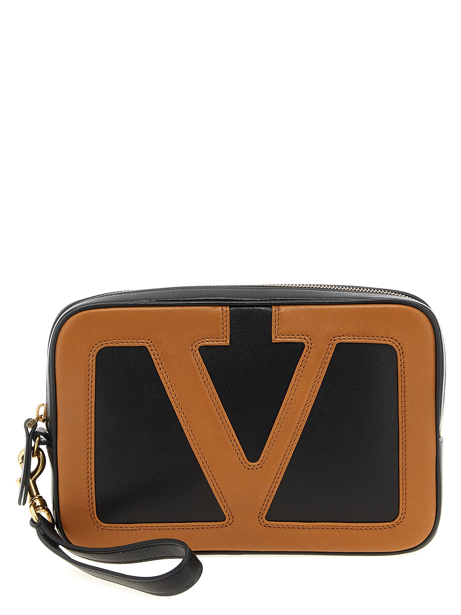 Valentino Garavani Clutch aus mehrfarbigem Lammleder
