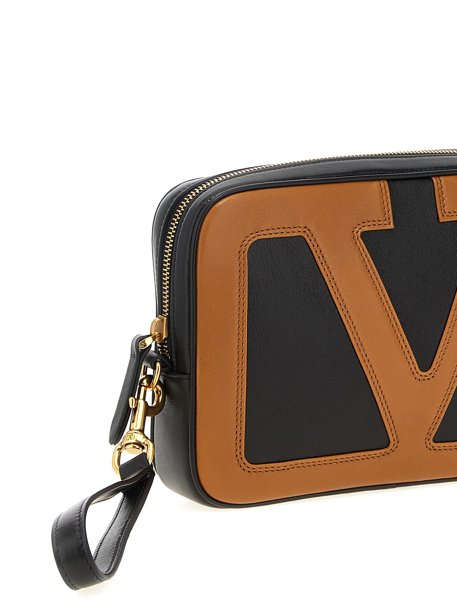 Valentino Garavani Clutch aus mehrfarbigem Lammleder