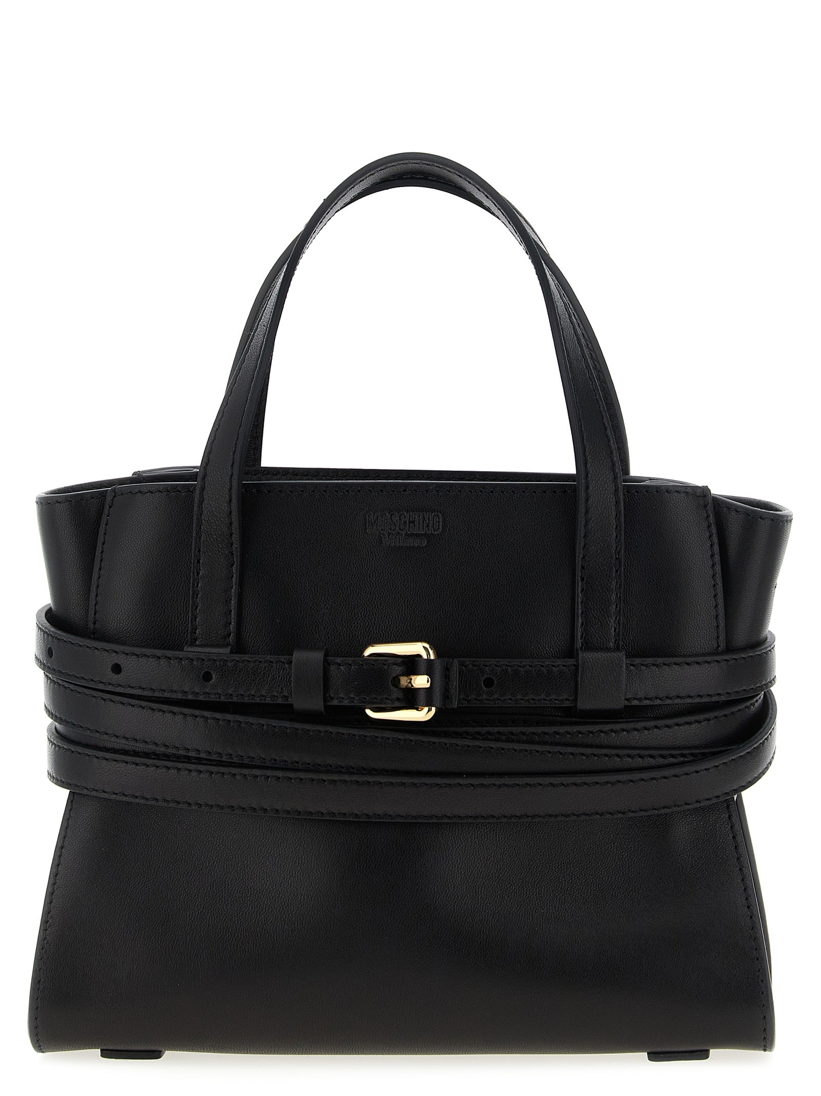 Moschino Schwarze Handtasche aus Polyester